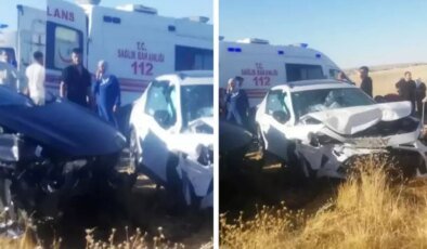 Diyarbakır’da iki araç kafa kafaya çarpıştı! 6 yaralı