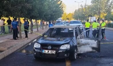 Diyarbakır’da silahlı kavga! Bir araç ateşe verildi