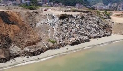 Giresun’da Karadeniz’in kıyısındaki çöplük, ekosistemi tehdit ediyor