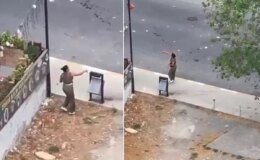 Gün geçmiyor ki yeni olay yaşanmasın! Koca koca taşları sürücülere attı