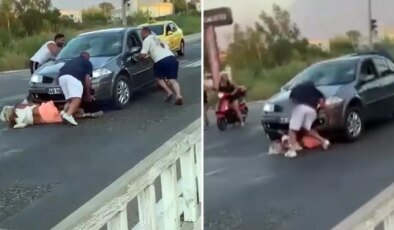 Hem çarptı, hem de otomobiliyle ezerek kaçmaya çalıştı