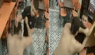 Kavgada ensesinden bıçaklandı, apar topar ameliyata alındı! O anlar kamerada