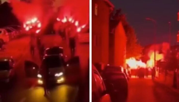 Kız isteme merasiminde meşale yakıp yol kapatan damat adaylarına ceza