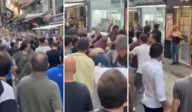 Küfür kavgasında esnaflar birbirine girdi! Çekpasla saldırdı