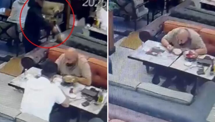 Kulüp başkanına saldırı anı kamerada: Yemek yediği sırada öldürüldü