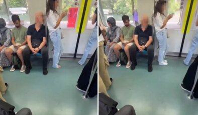 Marmaray’da mide bulandıran görüntü! O anları başka bir yolcu böyle kaydetti