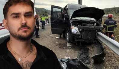 Minibüs bariyere saplandı, ünlü müzisyen Çağan Şengül ve 6 kişi yaralandı
