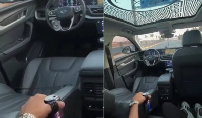 Oto pilotu pet şişe ile kandırıp arka koltukta video çekti! Bedeli ağır oldu