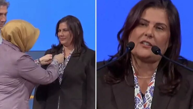 Özlem Çerçioğlu, AK Parti rozetini taktı! İşte Erdoğan’dan ilk isteği
