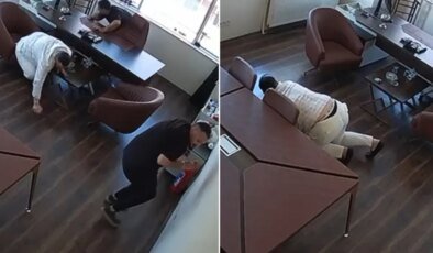 Patron odasına silahlı saldırı! Yere yatarak ölümden kurtuldular