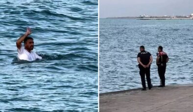 Polisten kaçmak için denize atladı, hikayenin sonu hüsranla bitti