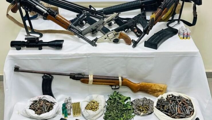 Şanlıurfa’da su bidonunda tabanca, saksılarda kenevir ele geçirildi: 7 gözaltı