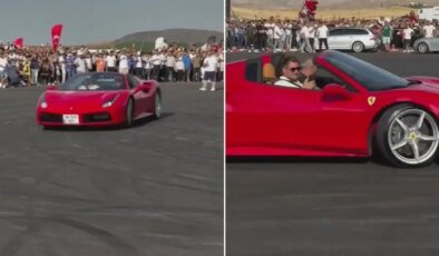 Sivas Belediye Başkanı Uzun, Ferrari’siyle drift gösterisi yaptı