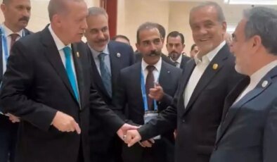 Çin’deki zirvede samimi anlar! Pezeşkiyan’dan Erdoğan’a davet