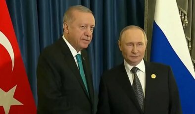 Cumhurbaşkanı Erdoğan ve Putin görüşüyor! İşte ilk görüntü
