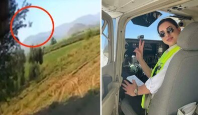 Genç pilota mezar olan uçağın düştüğü anların görüntüsü ortaya çıktı