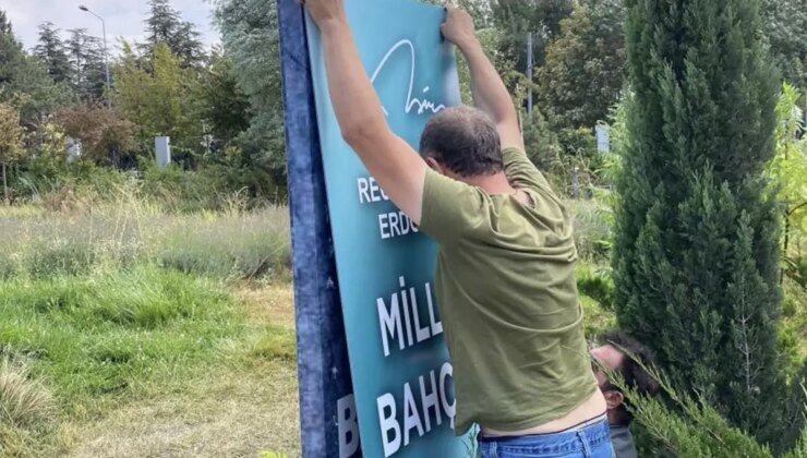Millet bahçesinden Cumhurbaşkanı Erdoğan’ın adını silmeye çalıştılar