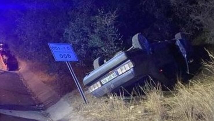 Tarsus’ta otomobil devrildi: 1 ölü, 3 yaralı